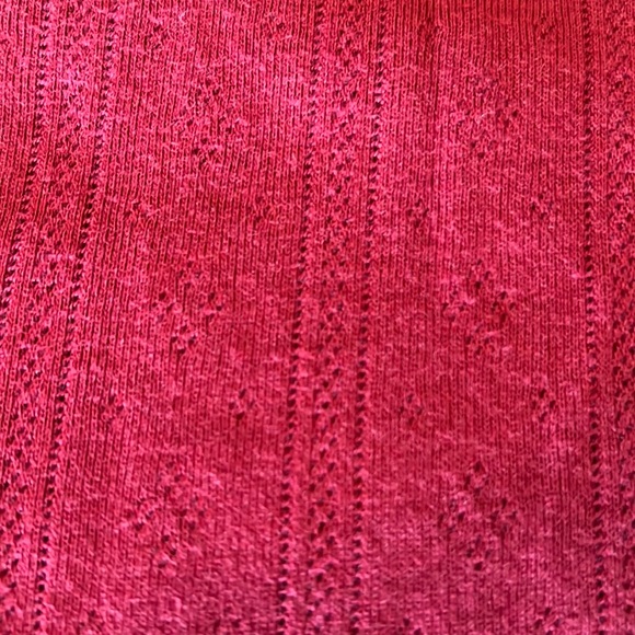 Burgandy Pointelle Top - Picture 11 of 11